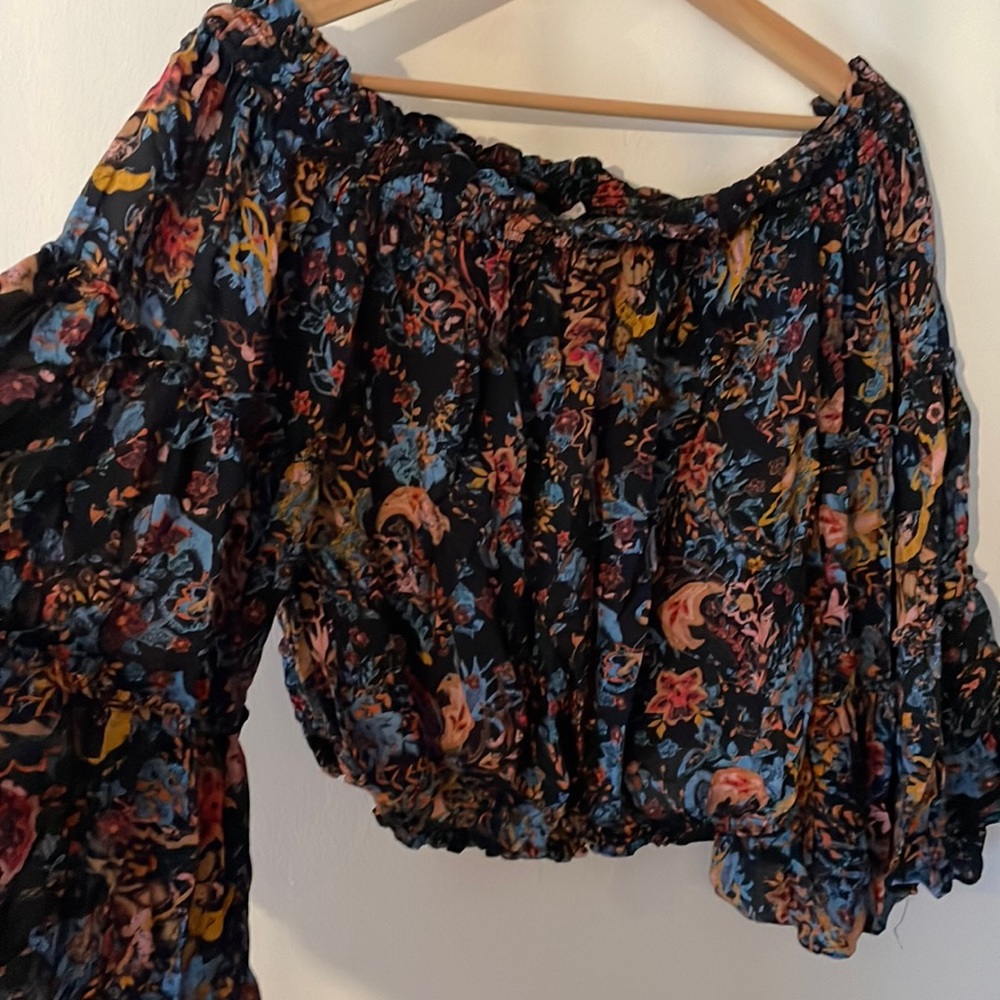 Free people multicolored off the shoulder top